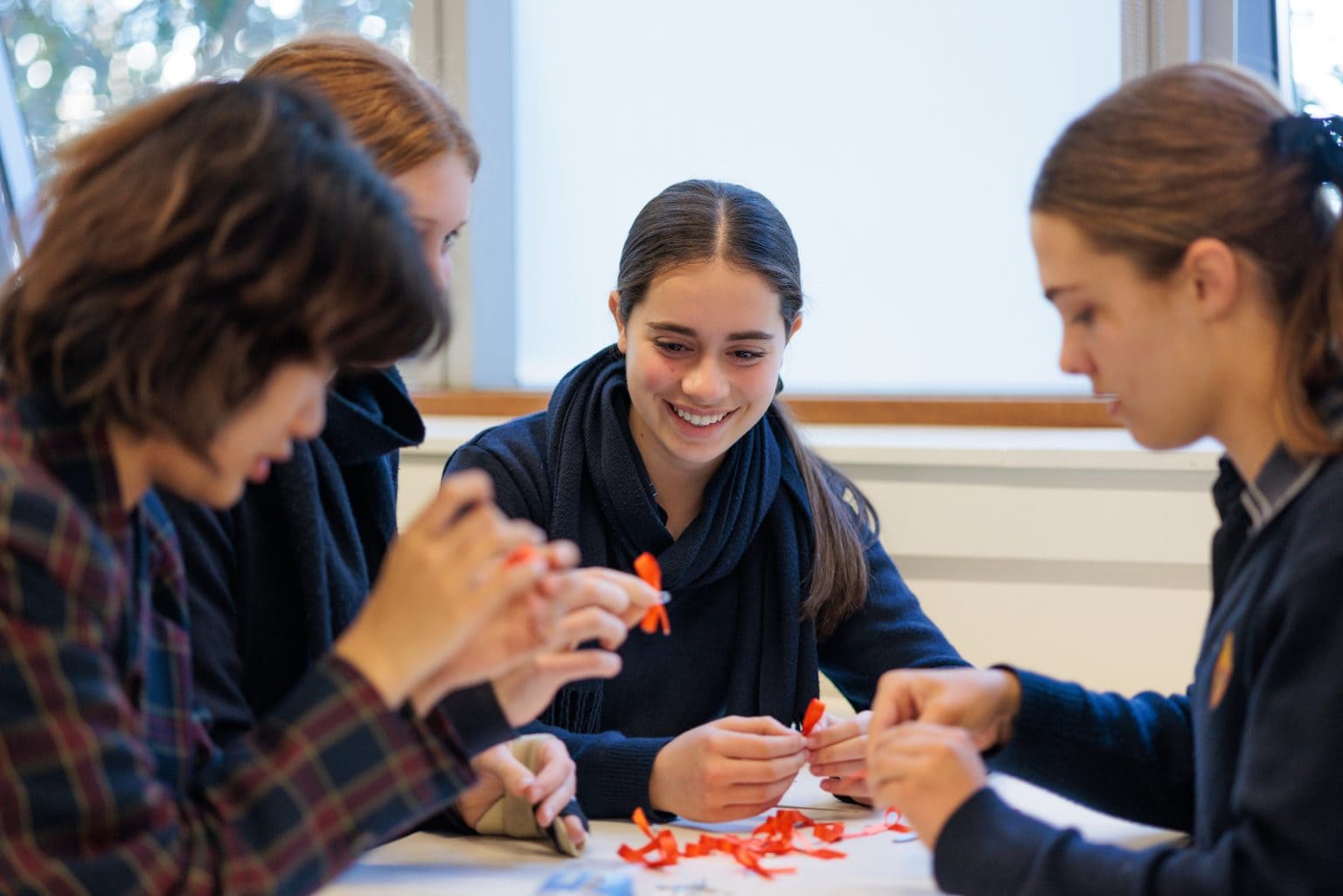 Students taking part in a community project as part of Service education in Senior school at St Catherine's